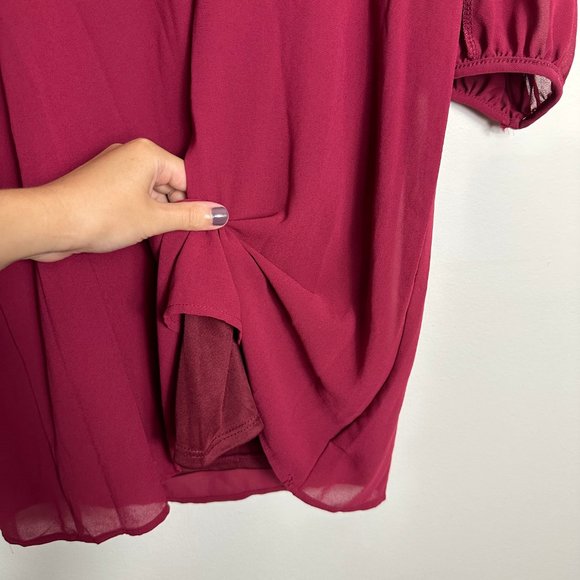 Lulus Shifting Dears Wine Red Long Sleeve Dress - Picture 8 of 10